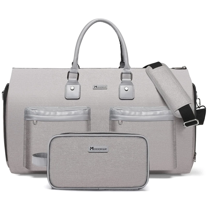 Convertible Garment Bag with Shoulder Strap, Modoker Carry on Garment Duffel Bag for Men Women - 2 in 1 Hanging Suitcase Suit Travel Bags…