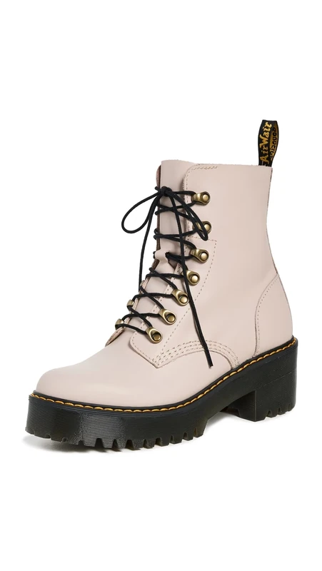Dr. Martens Women's Leona Fashion Boot, Vintage Taupe Sendal, 9 UK