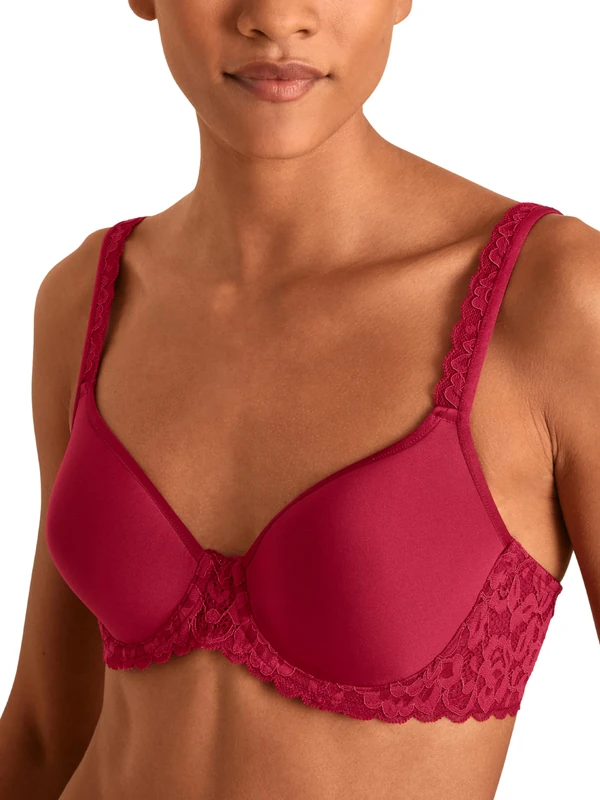 Calida Women's Natural Comfort Lace Bra, Rio red,