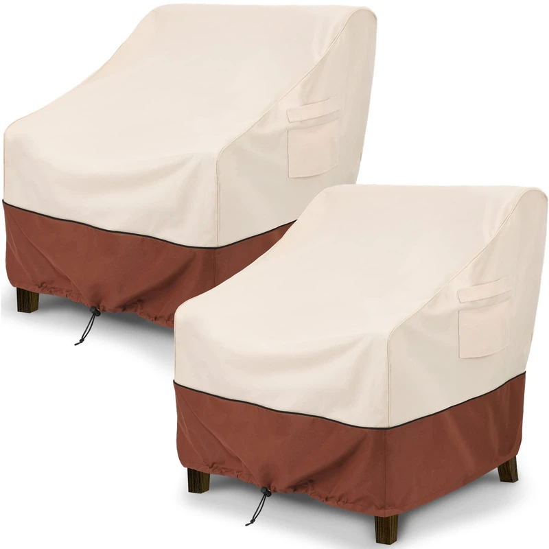 COSFLY Outdoor Furniture Covers Waterproof, Patio Chair Covers 2 Pack Heavy Duty - Fits up to 31.5W x 33.5D x36H Inches (2 Pack)