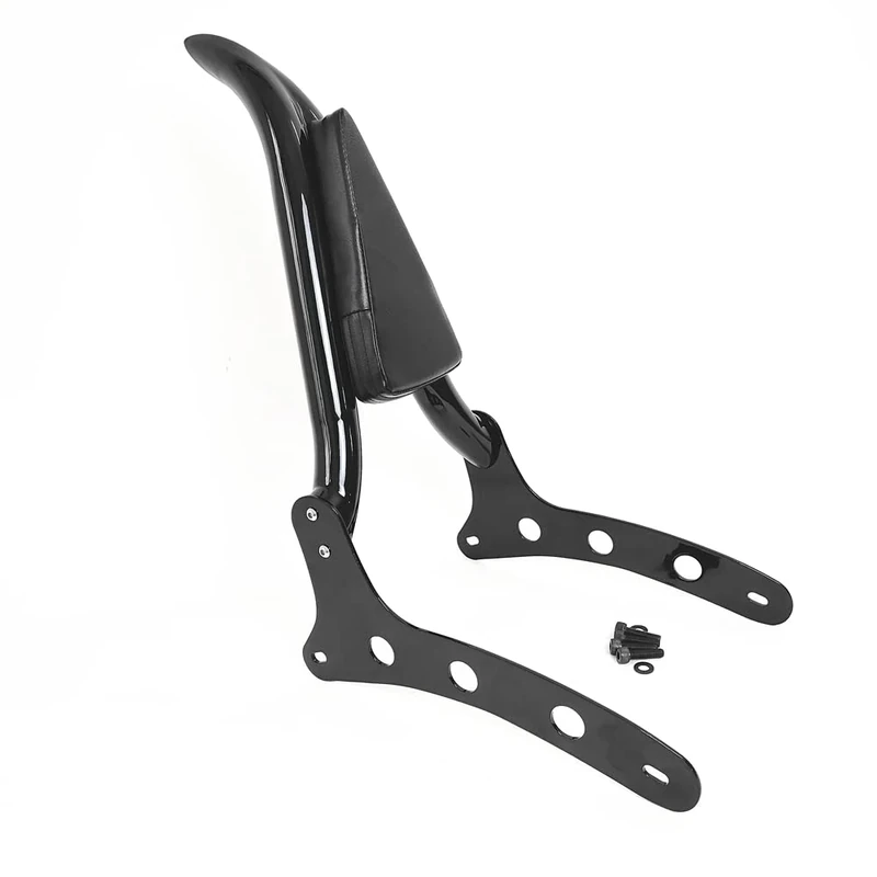 Black Sissy Bar, Detachable Passenger Backrest Rear Pad Fit for Indian Scout [17 Inches]