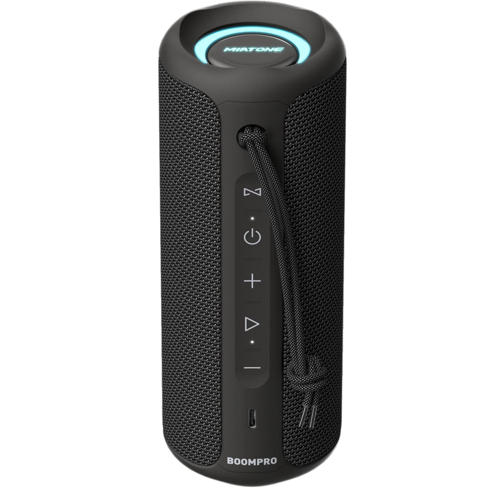 MIATONE Boompro Bluetooth Speaker 36W Portable Speakers with Stereo Sound Bass, Bluetooth 5.3 Wireless Speaker USB Type C, 5000mAh 16H Playtime IPX7 Waterproof for Outdoor - Black