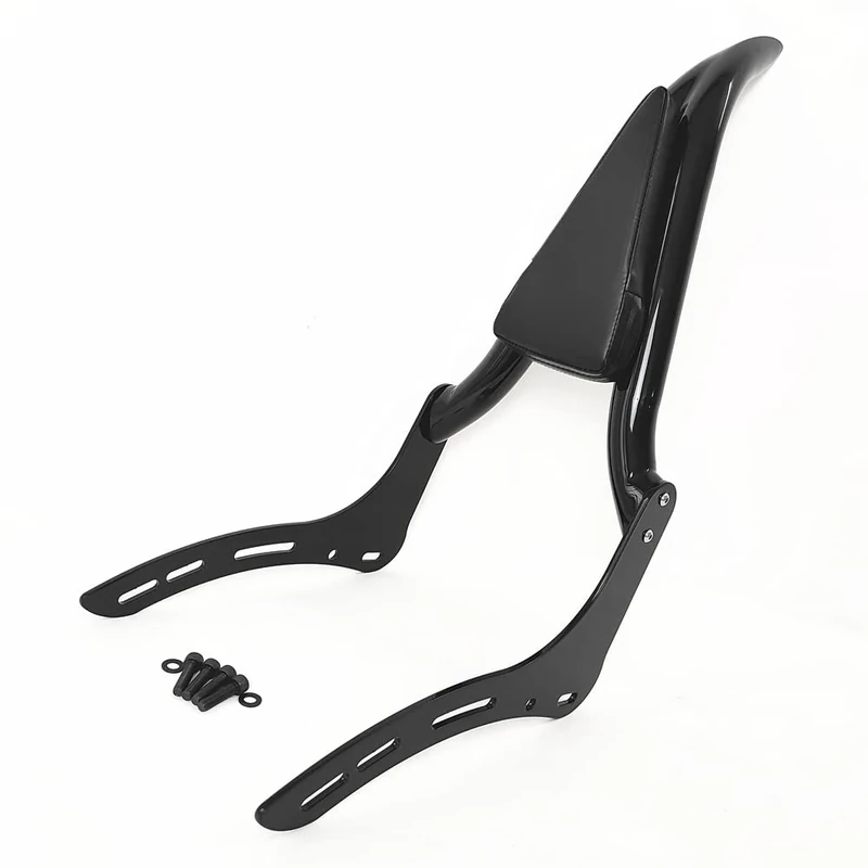 Black Sissy Bar, Detachable Passenger Backrest Rear Pad Fit for Honda Rebel CMX 300 CMX500 [17 Inches]
