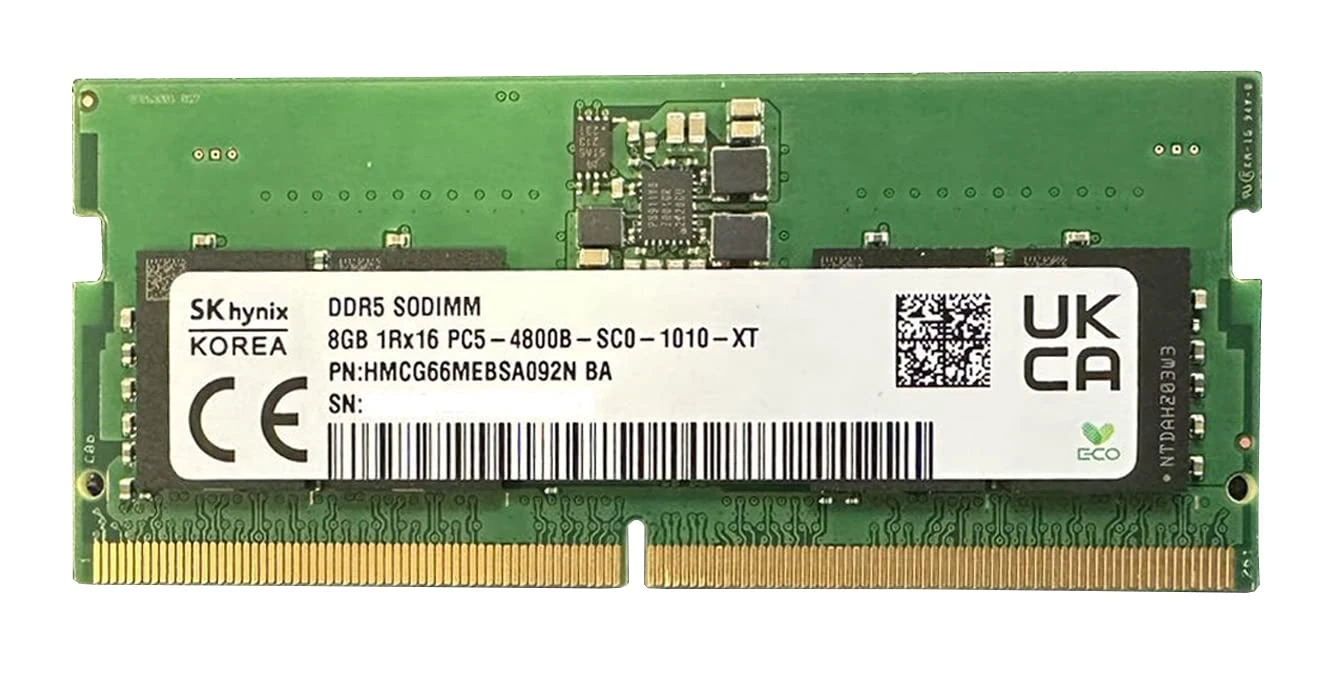 2024 Newest SK-Hynix 8GB DDR5 4800MHz SODIMM PC5-4800B-SC0 1Rx16 1.1V SO-DIMM 262-Pin Gaming Busines Home Laptop Notebook RAM Memory Module (HMCG66MEBSA092N BA) (OEM)