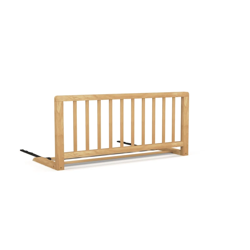 Nidalys Children's Bed Rail - 90cm Natural Wood Bed Guard