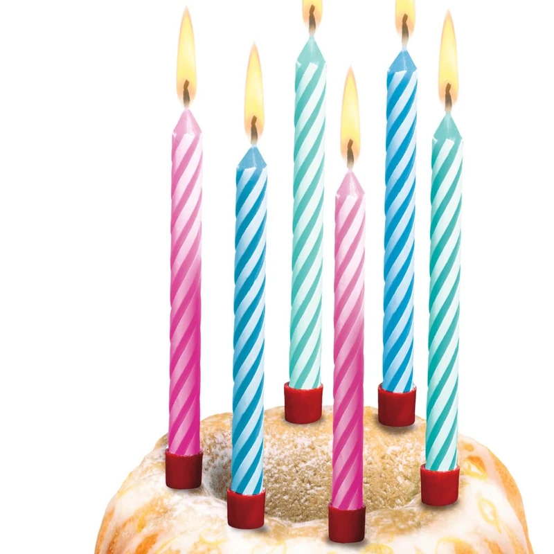SUSYCARD Magic Candles with Candle Holders Assorted Colours Pack of - Image 1