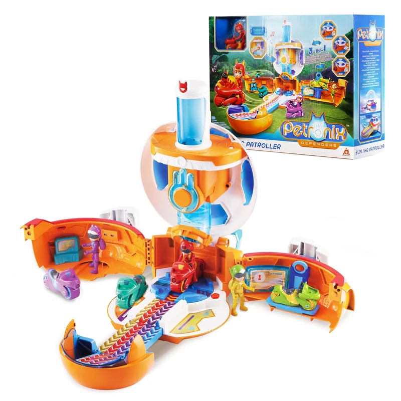 AlphaToys Petronix Defenders EU820410 3-in-1 Headquarter Transforming Playset, Transforming Play Figure, Transformable Toy for Boys and Girls from 3+ Years - Image 1