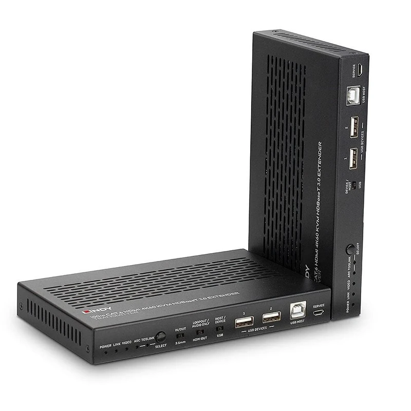 LINDY 100 m Cat.6 HDMI 4K60 HDBaseT 3.0 KVM Extender - Image 1