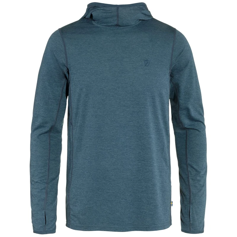 Fjallraven 87199-534 Abisko Sun-Hoodie M T-Shirt Men's Indigo Blue Size M