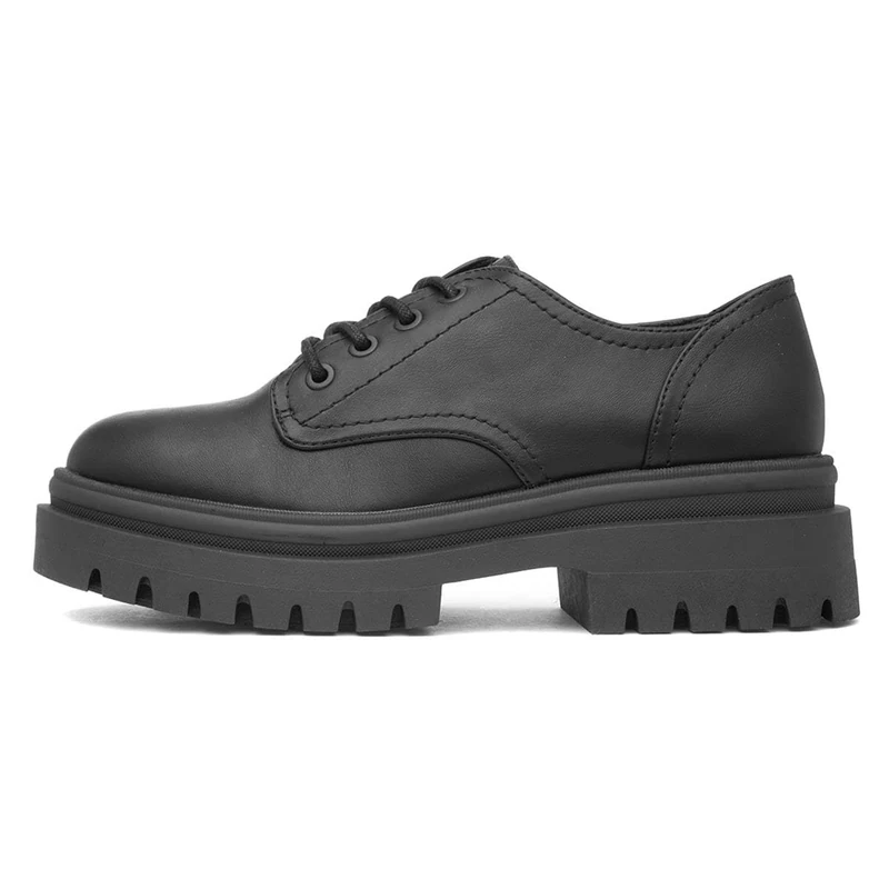 Rocket Dog Donna Womens Black Chunky Lace Up Shoe - Size 8 UK - Black