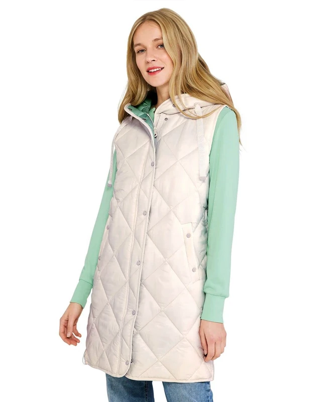 Street One Women's A220170 Long Vest, Relaxed Grey, XS/S