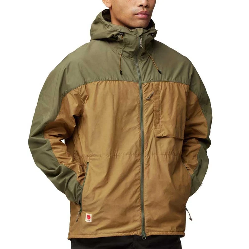 Fjallraven 82606-232-620 High Coast Wind Jacket M Jacket Men's Buckwheat Brown-Green Size XXL