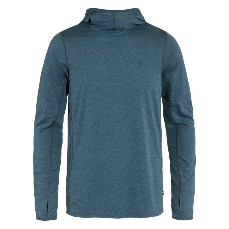 Fjallraven 87199-534 Abisko Sun-Hoodie M T-Shirt Men's Indigo Blue Size XXL