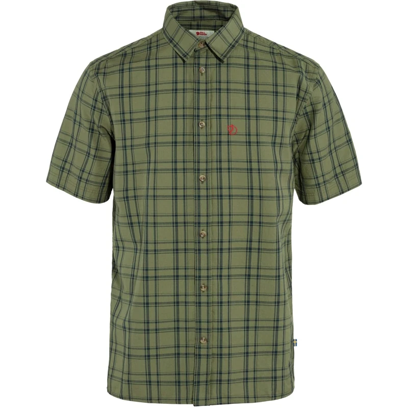 Fjallraven 87038-620-555 Övik Lite Shirt SS M Shirt Men's Green-Dark Navy Size XL