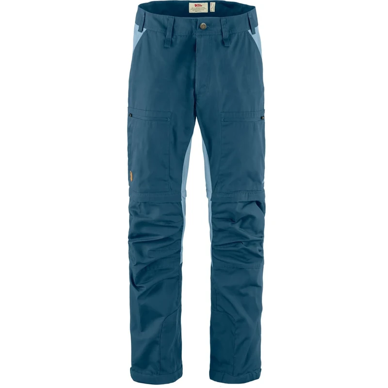 Fjallraven 81535-534-543 Abisko Lite Trekking Zip-Off M Long Pants Men's Indigo Blue-Dawn Blue Size 48