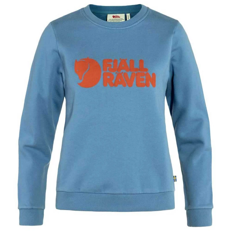 Fjallraven 84143-543-243 Fjällräven Logo Sweater W Sweatshirt Women's Dawn Blue-Terracotta Brown Size XL