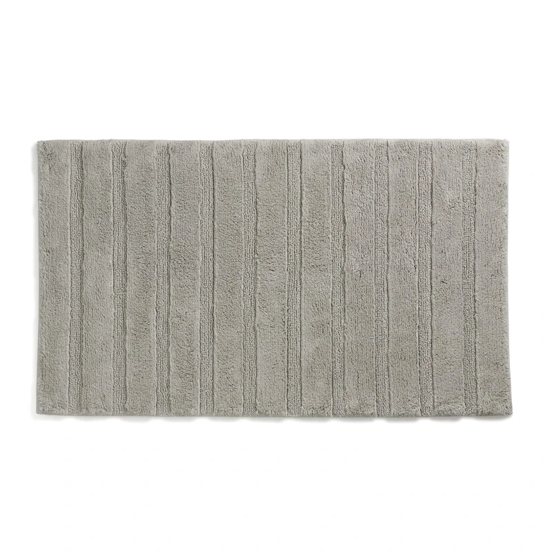 kela Megan 23586 Bath Mat 100 cm x 60 cm 100% Cotton Silver Grey Non-Slip Washable up to 30 °C Suitable for Underfloor Heating