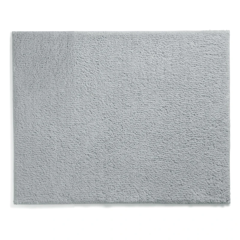 kela Maya Non-Slip Bath Mat, 55 x 65 x 1.5 cm, Grey Bathroom Rug, Washable, Recycled Polyester, Fluffy Bath Mat