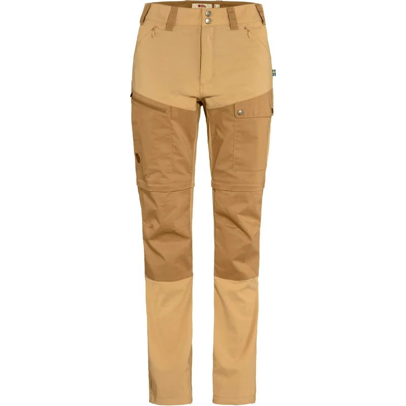 Fjallraven 89834-196-232 Abisko Midsummer Zip Off Trousers W Pants Women's Dune Beige-Buckwheat Brown Size 34