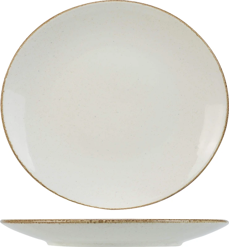 Cosy & Trendy Dessert Plate Granite Ivory D22CM-Pack of 6 - Image 1