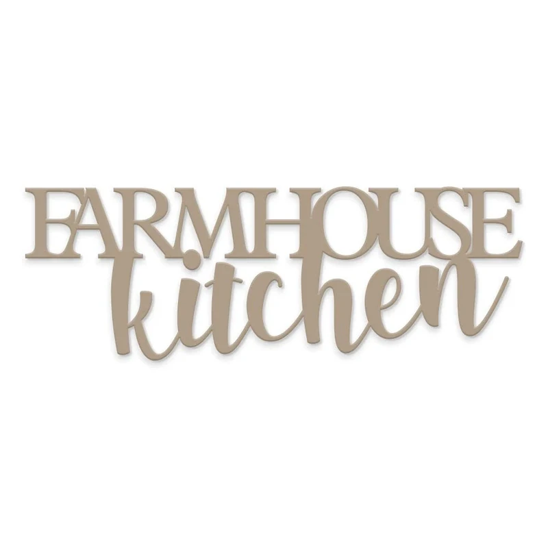 Declea Wall Mural for Kitchen Wooden Written for Hanging Farmhouse, Ideal for Kitchen - Home Furnishings Restaurants and Clubs, Decorative Writing in Wood Handmade