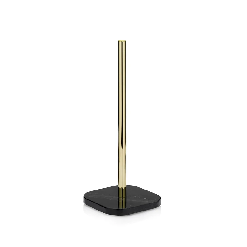 kela Liron 20016 Toilet Roll Holder Diameter 15 cm Metal Black Gold Height 37 cm for 3 Paper Rolls