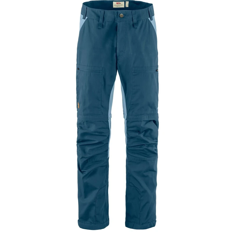 Fjallraven 81535R-534-543 Abisko Lite Trekking Zip-Off M Reg Pants Men's Indigo Blue-Dawn Blue Size 52