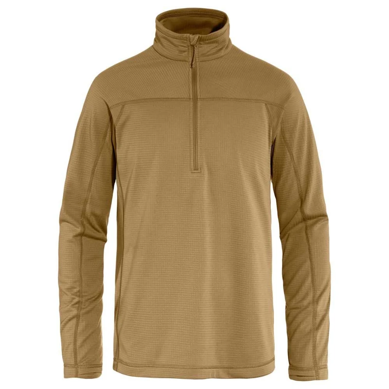 Fjallraven 87113-232 Abisko Lite Fleece Half Zip M Sweatshirt Men's Buckwheat Brown Size XL