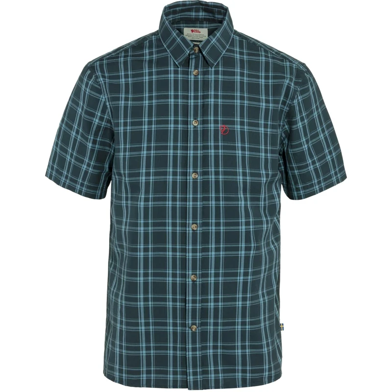 Fjallraven 87038-555-543 Övik Lite Shirt SS M Shirt Men's Dark Navy-Dawn Blue Size XL