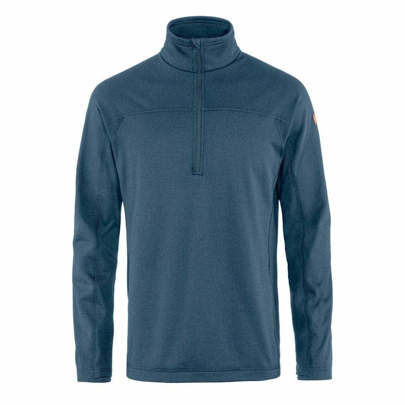 Fjallraven 87113-534 Abisko Lite Fleece Half Zip M Sweatshirt Men's Indigo Blue Size L