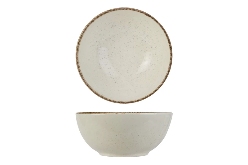 Cosy & Trendy Granite Bowl Ivory D14.5 x H6.5 cm Pack of 6