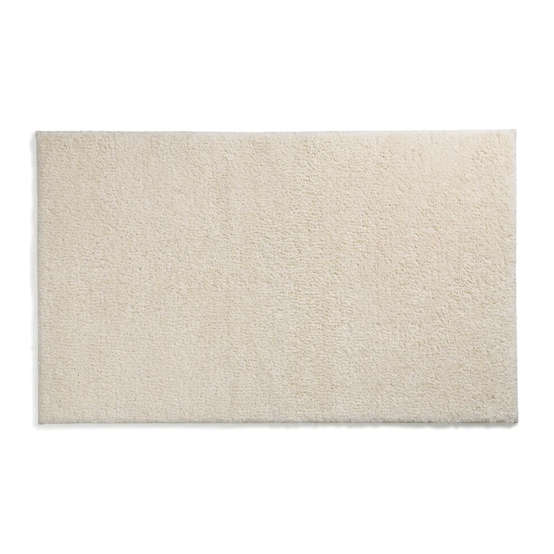 kela Maya Non-Slip Bath Mat, 60 x 100 x 1.5 cm, Beige Bathroom Rug, Washable, Recycled Polyester, Fluffy Bath Mat