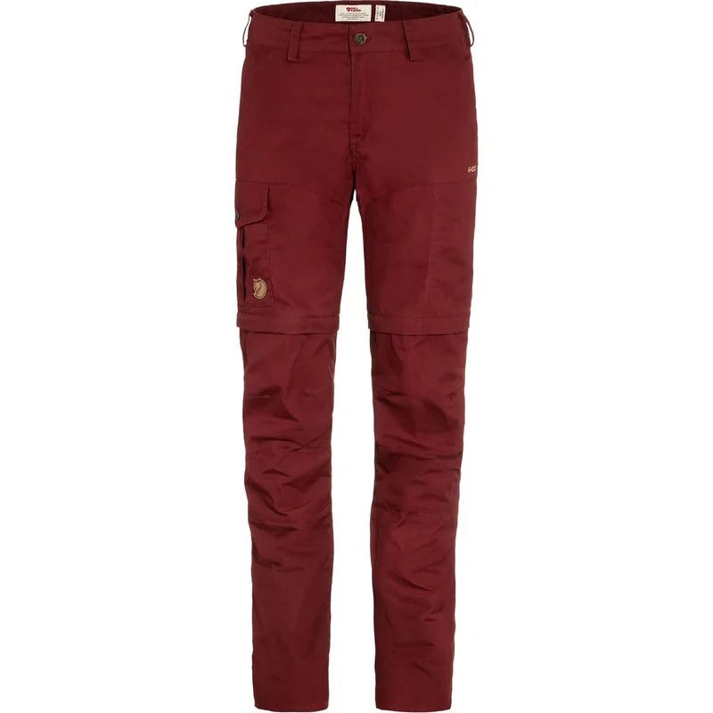 Fjallraven 89845-347 Karla Pro Zip-Off Trousers W Pants Women's Bordeaux Red Size 34