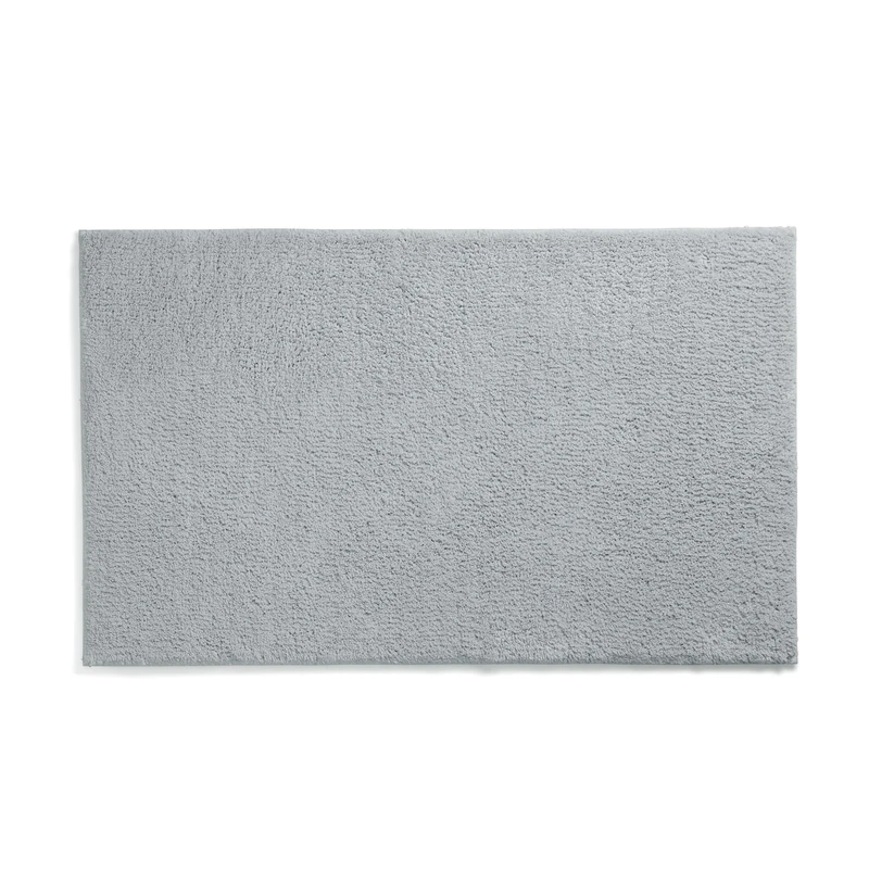 kela Maya Non-Slip Bath Mat, 70 x 120 x 1.5 cm, Grey Bathroom Rug, Washable, Recycled Polyester, Fluffy Bath Mat