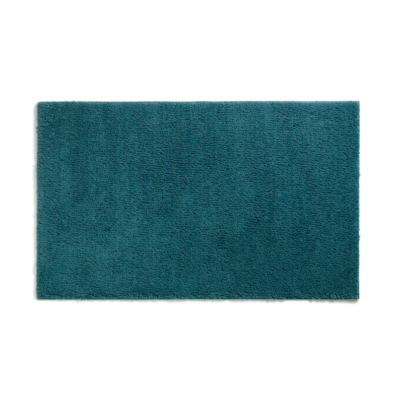 kela Maya Non-Slip Bath Mat, 60 x 100 x 1.5 cm, Petrol, Washable, Recycled Polyester, Fluffy Bath Mat