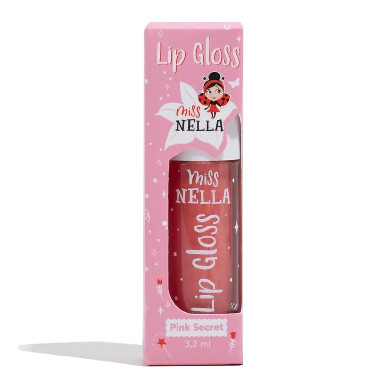 Miss Nella Pink Secret Lip Gloss - Hydrating Gloss, Watermelon Scent
