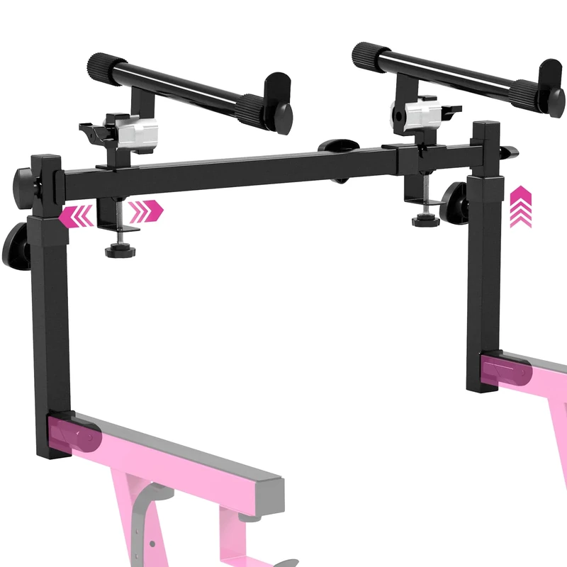 Liquid Stands 2 Tier Keyboard Stand Attachment - Adjustable Electric Digital Piano Stand for 54, 88 Key Music Keyboards & Synths - Double Extender for Square Tube Z Style Stands