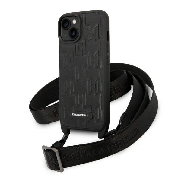 KARL LAGERFELD KLHCP14SSTMMK Hard Case for iPhone 14 6.1 Inch Black Monogram