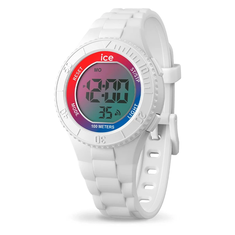 ICE-WATCH - ICE digit Sunset rainbow - White Girl's Watch with Plastic Strap - 021397 (Small)
