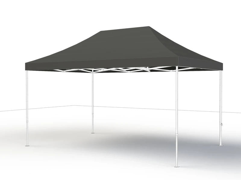 Roof Cover Grey for Allrounder Gazebo 3 x 4.5 m, Cover Made of 160 g/m² Polyester, PU-Coated, Grey