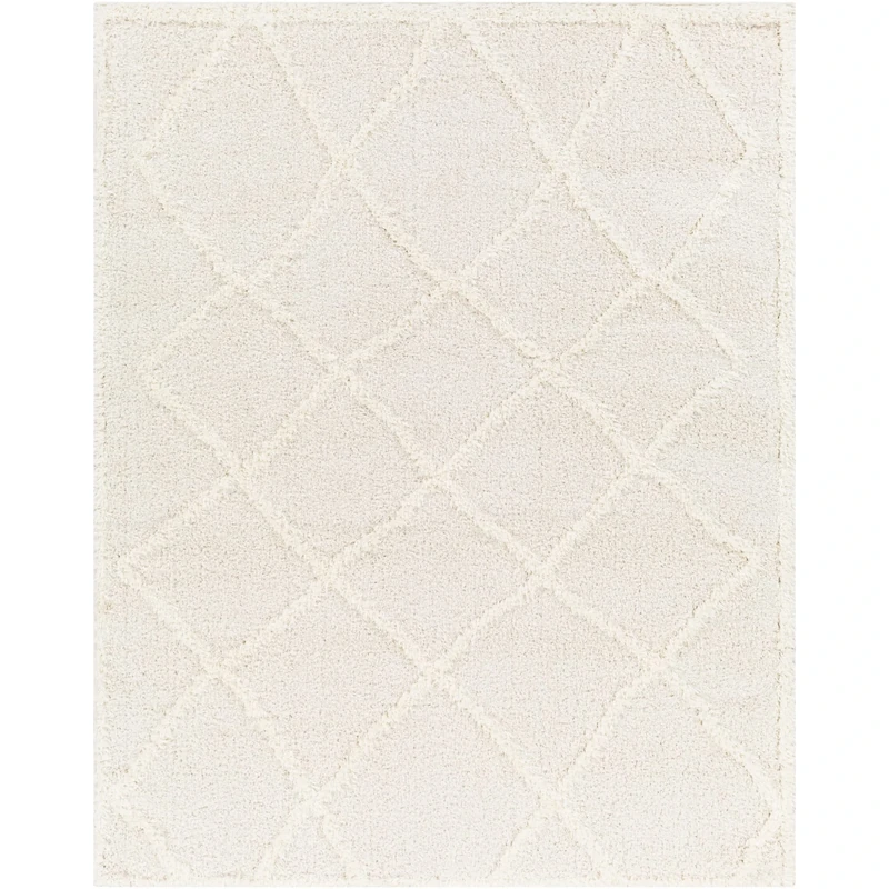 Livabliss Bolina Shaggy - Modern Area s Living Room 200x275 cm, Soft Shaggy s for Bedroom - Geometric Abstract Fluffy, Easy Care Plush Thick Pile - Large, Beige and White