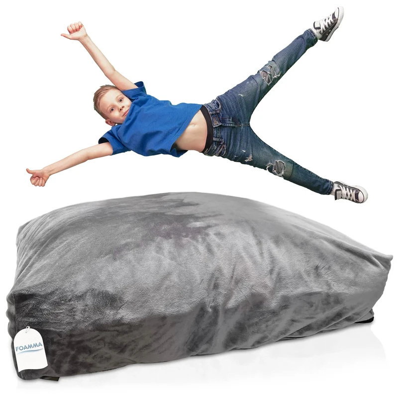 Foamma Crash Pad - (48’’ X 48’’) (4 Feet X 4 Feet) - Sensory Pad with Foam Blocks for Kids and Adults with Extreme Comfortable Fabric and Washable Cover, Ideal for Kids to Jump, Play or Relax - Image 1