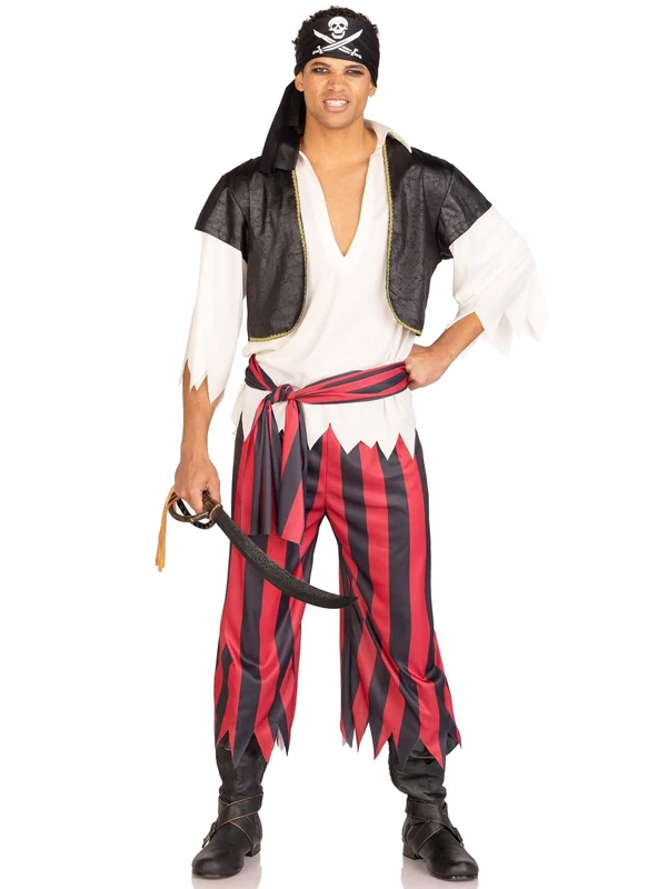 Leg Avenue 87192 10106 Jolly Roger Pirate Men's Costumes, Multicolour, M-L - Image 1