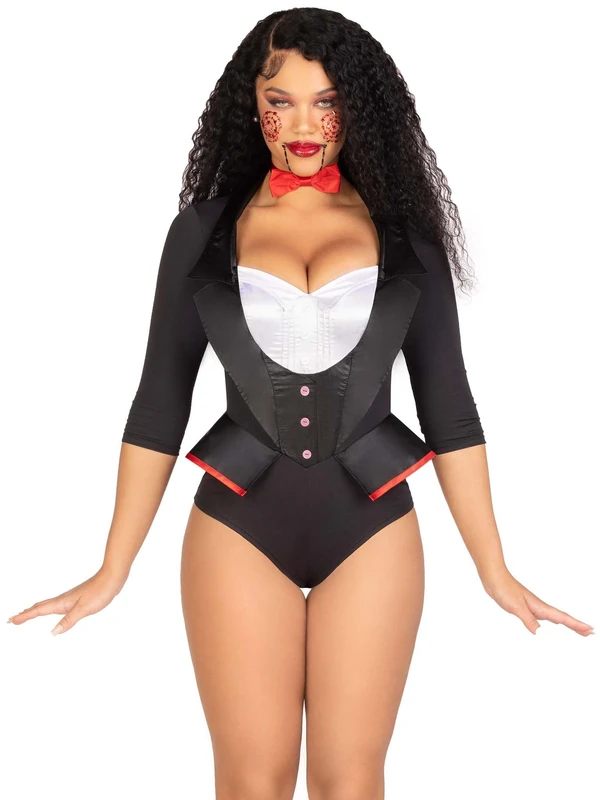 Leg Avenue 87154 00703 Costume Outfit, Women, Black, White, L - Image 1