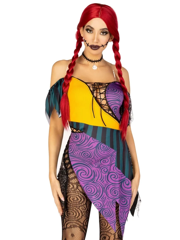 Leg Avenue 87158 10125 Rag Doll Suit Set, Women, Multicolor, XS - Image 1