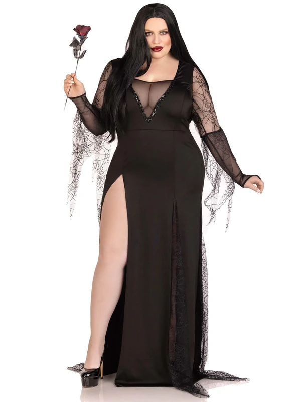 Leg Avenue 87182X 00109 Spooky Beauty Halloween Costume Dress Outfit, Women, Black, 3X-4X - Image 1