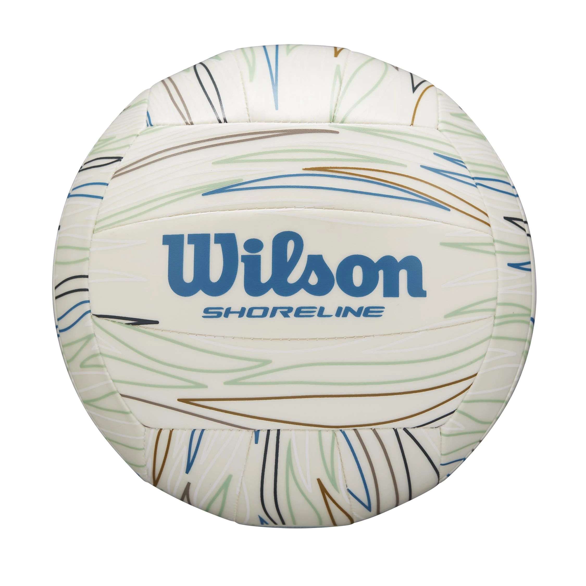 Wilson Volleyball SHORELINE Eco, Gen Green, Insert with organic based sugarcane EVA, Outdoor, Beach volleyball, White / blue