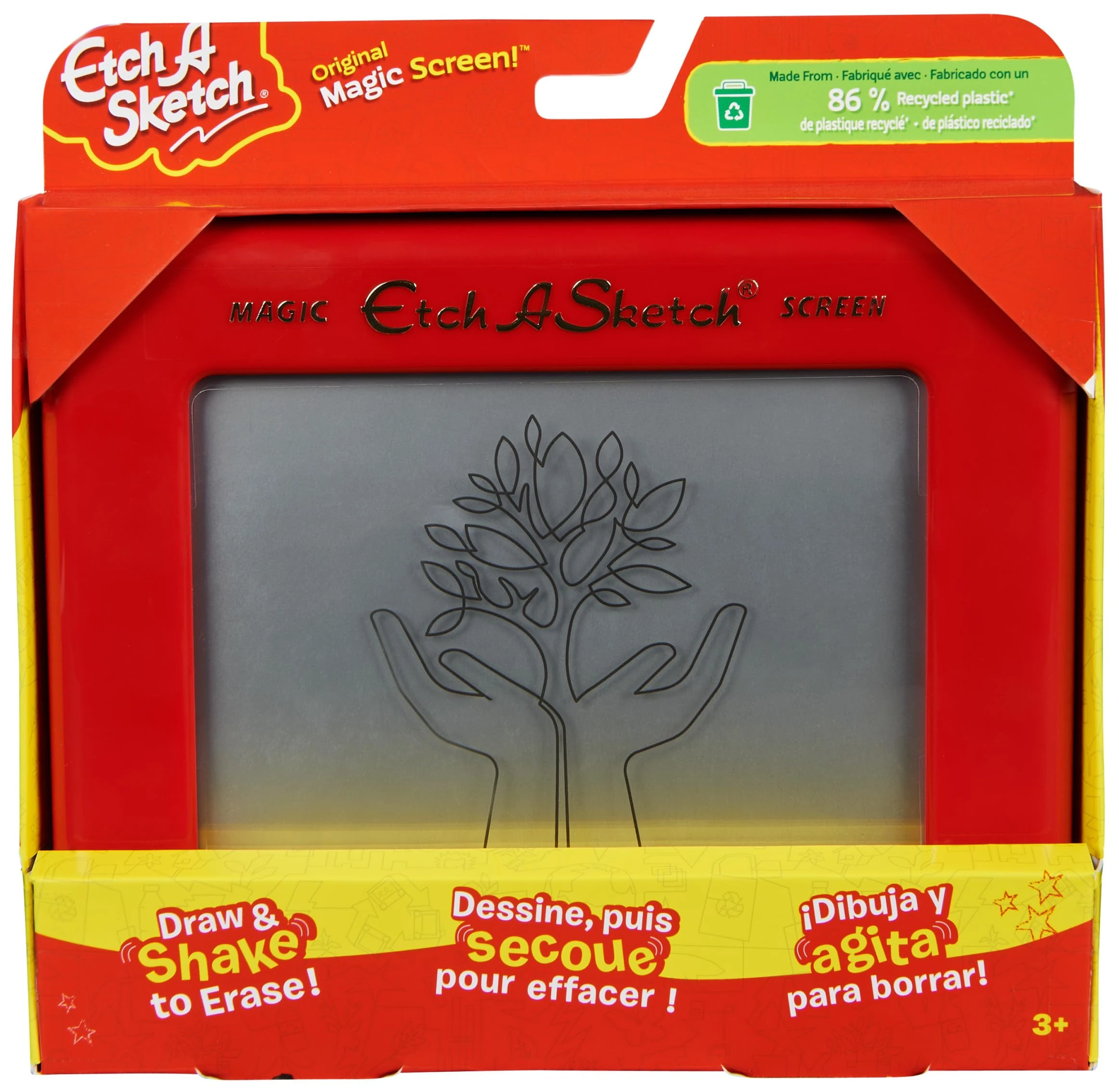 Etch A Sketch - Original Magic Screen - Children's Magnetic Board - with 86% Recycled Plastic - Creative Games Committed to The Environment - 6066719 - Toys Children 3 Years +