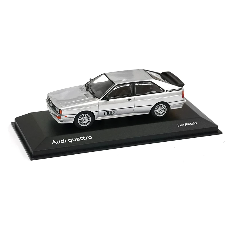 Audi Quattro Car Scale Miniature Model Silver, Plastic or resin, Maßstab 1:43