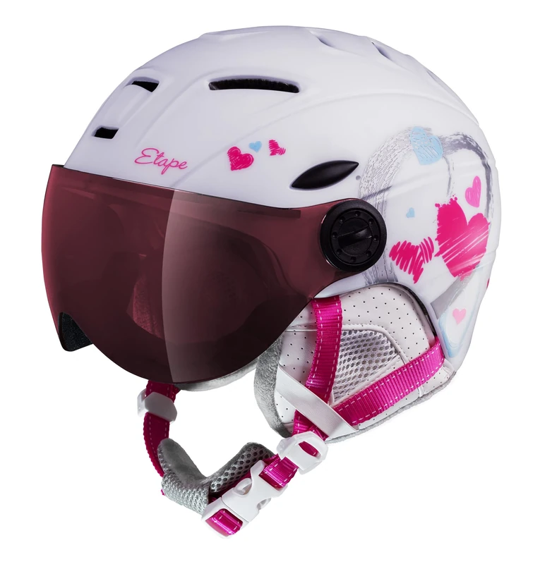 Etape Unisex-Youth 2209592_53-55 Sports Helmet, Matte White, 53-55 cm - Image 1